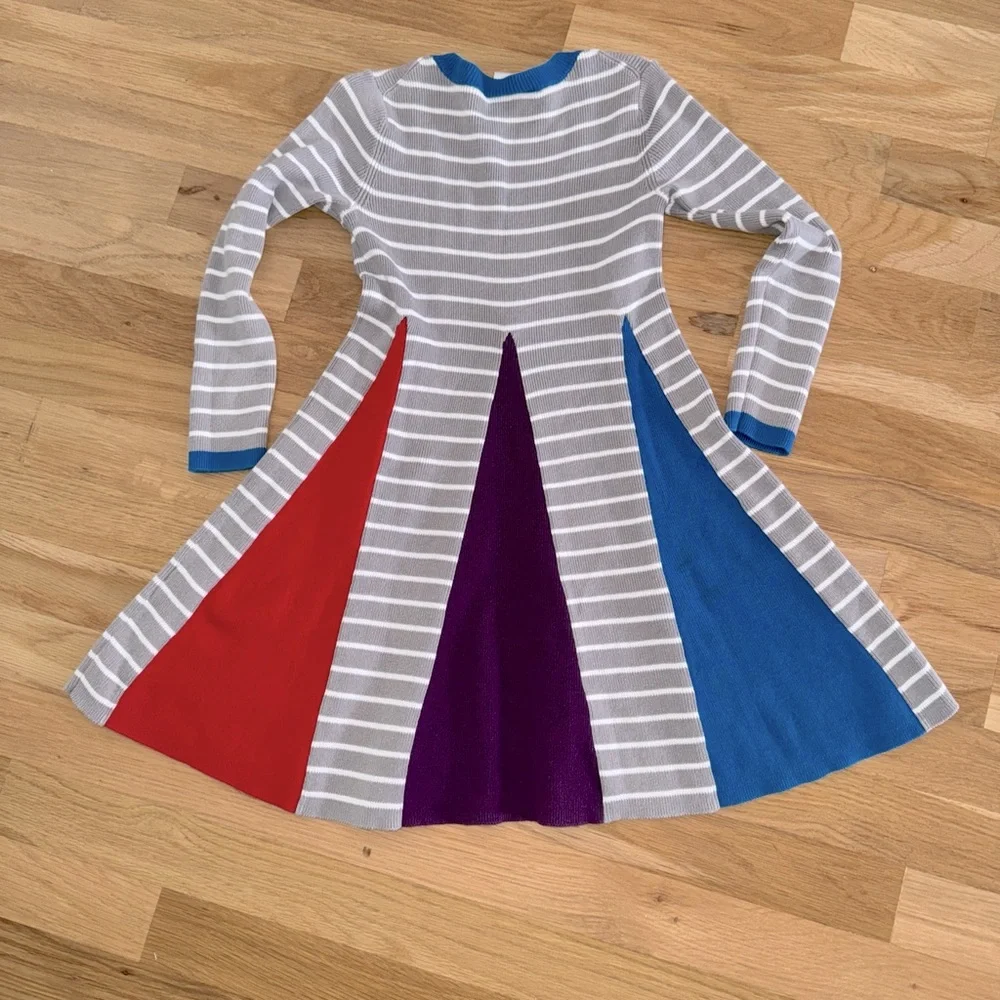 Hanna Andersson Rainbow Sweater Cotton Dress Sz 110